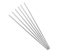 POPETPOP 3 Pairs Stainless Steel Tableware Chopsticks Extra Long Non-Slip Spiral Design Cooking Chop Sticks for Hot Pot and Noodles