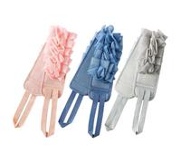 POPETPOP 3 Pcs Bath Washcloth Back Scrubber for Shower Double-Sided Gentle Mesh Material with Soothing Massage and Exfoliating Function Assorted Color for Travel and Home Use