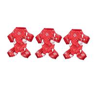 POPETPOP 3 Pcs Dog Christmas Cloth Large Dog Xmas Pet Coat Christmas Pet Dog Clothes Xmas Dog Sweaters Christmas Snowflake Dog Costume Puppy Outfits Warm Dog Clothes Small Dog Outfits Red