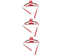 POPETPOP 3 Pcs Pet Christmas Headgear Nativity Accessories Christmas Pet Headgear Pet Party Headband Supplies Party Playing Pet Headband Portable Pet Wig Pets Pet Dress up Costume Cloth Red