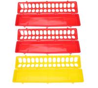 POPETPOP 3 Pcs Plastic Pigeon Feeding Troughs with Anti-spill Design 500x125x80mm Bird Feeders for Pigeon Cages Sturdy Feeding Containers for Poultry and Birds