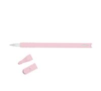 POPETPOP 3 Pcs Silicone Protective Pouch and Nib Cover Set for Stylus Pen and Pencil, Anti-lost and Anti-scroll Features, round Shape, Pink Colour, Compatible with Apple Pencil 2nd