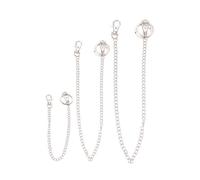 POPETPOP 3 Pcs Silver Iron Jeans Chain Set for Men and Women Portable Punk Hip-hop Style Belt Chains for Hanging Small Accessories Trendy Gothic Fashionable