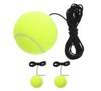 POPETPOP 3 Pcs Tennis Trainer Rebound Balls with Elastic String, Sturdy Tennis Training Tool for Beginners, Portable Single Player Practice Equipment with Stable Base