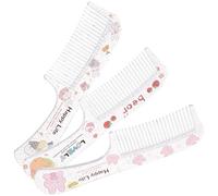 POPETPOP 3 Pieces Cartoon Hair Combs Set for - Cute Bear, Pink Bunny, White Bunny Designs - Fine Tooth Anti-static Styling Combs Portable for Student Hair Care and Daily Use