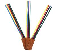 POPETPOP 3 Pieces Light Brown Leather Ribbon Bookmarks with Tassel, Reusable Page Markers for Bible, Journal, and Book Reading, Suitable for Students and Teachers