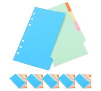 POPETPOP 30 Pcs A6 Colorful 6-hole Paper Index Divider Pages Set, Loose-leaf Replacement Core for Pocketbook Organizers, School Stationery and Planner Refills Random Color