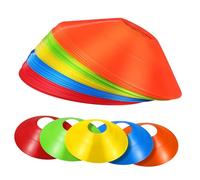 POPETPOP 30 Pcs Soccer Training Disc Cones with Mesh Bag Vibrant Colored Agility Markers for Football Basketball Drills Durable Pe Material Practice Equipment for Sports Training