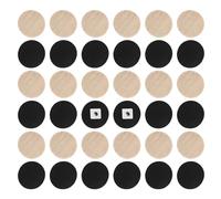 POPETPOP 30 Pcs Wooden Chess Pieces Backgammon Checkers Game Accessories for Board Games Portable Replacement Set for Family and Travel
