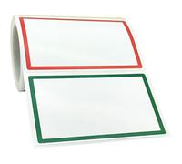 POPETPOP 300pcs Cartoon Name Tag Stickers Self-Adhesive Writable Labels Roll Colorful Sticky Labels for Students School Organization and Office Use