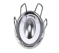 POPETPOP 304 Stainless Steel Tortoise Food Bowl Ramp Reptile Feeding Dish Half Water Turtle Feeder Food-Grade PET Supplies for Tortoises and Aquatic Turtles