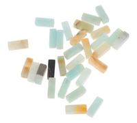 POPETPOP 30pcs 4x13mm Natural Amazonite Rectangular Stone Loose Beads for Jewelry Making DIY Bracelets and Keychain Crafts Spacer Beads for Adult Crafting