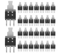 POPETPOP 30pcs 6 Pin Self-locking Push Button Switch with Space-saving Miniature Design and Plastic Material, Push-push Latching Electronic Components Switch for Professional Devices