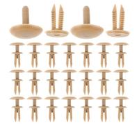 POPETPOP 30pcs Beige Universal Car Push Pin Clips Plastic Fasteners for Door Panel Retainer, Ceiling Trim Expansion Clips for Automotive Interior and Exterior Repairs