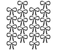 POPETPOP 30pcs Black Acrylic Bow Wine Glass Charms for Cocktail Glasses and Flutes, Elegant Bowknot Drink Markers with Universal Compatibility for Large Events and Intimate Celebrations