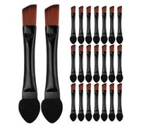 POPETPOP 30pcs Dual-ended Eye Makeup Brushes with Slanted Eyeliner and Eyebrow Brush, Synthetic Fiber, Versatile and Sturdy, for Everyday and Party Looks