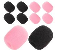 POPETPOP 30pcs Foam Microphone Windscreens Covers for Headset Mics and Handheld Microphones, Mini Mic Covers with Scratch Protection, Suitable for Singing and Conferences