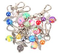 POPETPOP 30pcs Metal Angel Keyrings Party Supply Set Angel Key Holder with Key Circle for Car and Bag Random Color Suitable for Birthday and Baptism