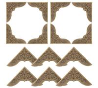 POPETPOP 30pcs Metal Book Corner Protectors for 2mm Edges, Decorative Small Notepad and Notebook Corner Guards, Leather-Compatible Scrapbook and Photo Album Edge Covers for School