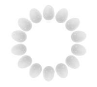 POPETPOP 30pcs Realistic Parrot Eggs Solid Plastic Fake Bird Eggs for Pigeon Breeding Hatching Aid and Nest Management