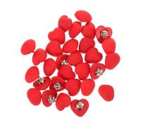 POPETPOP 30pcs Red Heart-Shaped Plastic Buttons for DIY Projects and Crafts, Easy to Sew with Decorative Appeal, for Sewing Special Events and Creative Handmade Clothing