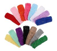 POPETPOP 30pcs Stretch-knit Headband Crochet Bandanas Women Girls Elastic Hairband Retro Knitted Headwrap for Festival Party
