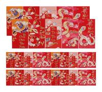 POPETPOP 30pcs Vietnamese Red Envelopes Hongbao 2025 Year of The Snake Paper Cartoon Snake Design Easy to Carry Sustainable Vietnamese Style Lunar New Year Decor for Festive Visits