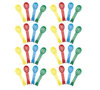 POPETPOP 32pcs Small Animal Litter Scoops Plastic Hamster Sand Sifters Pet Cleaning Shovels for Gerbil Guinea Pig Cage Waste Removal in Multiple Colors