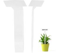 POPETPOP 35Pcs Plastic Plant Labels 30cm: Tall Outdoor Plastic Plant Labels - Waterproof Thick Garden Tags for Outdoor Vegetables, Herb, Flowers, Rectangular