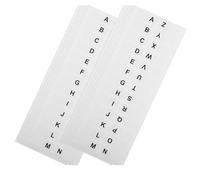 POPETPOP 364pcs White Alphabet Index Sticky Tabs Complete Set 25x12.5mm Adhesive Page Markers for Notebooks and Scrapbooks, Strong Adhesion Letter Tabs for Office and School Organization