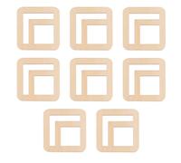 POPETPOP 36pcs Wooden Earring Pendants Square Blank DIY Jewelry Charms Natural Wood Drop Accessories for Women’s Earring Crafting