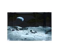 POPETPOP 3d Fish Tank Background Sticker Moon Space Aquarium Wall Decal 61x41cm Aquarium Poster for Fish Tank Decoration