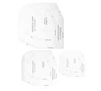 POPETPOP 3pcs Acrylic Quilting Rulers Set 6/8/10 Inch Bowl Patchwork Templates Professional Sewing Stencils for Fabric DIY and Quilting Crafts