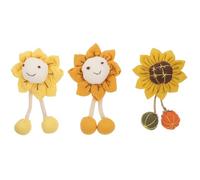 POPETPOP 3pcs Adorable Sunflower Brooches Cartoon Cloth Metal Decorative Corsage Charming Yellow Pin Ornament for Party Celebration and Photo Taking