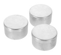 POPETPOP 3pcs Aluminum Weighing Boxes Lightweight round Soil Sample Containers for Laboratory Experiment and Soil Measurements Smooth Walls