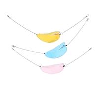 POPETPOP 3pcs Banana Shaped Small Animal Hammocks for Cage, Soft Cloth Hanging Beds Providing Comfortable Resting Space and Enhanced Enrichment, for Hamsters, Rats, Ferrets, and Birds