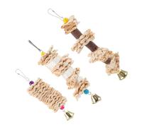 POPETPOP 3pcs Bird Bird Supplies Bird Swing Bird Cage Bird Chewing Plaything Bird Cage Bird Hanging Plaything Parrot Chewing Bird Chewing Hanging Parakeet Grass