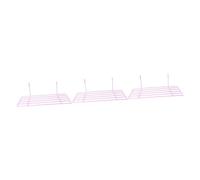 POPETPOP 3pcs bird cage wall platform bathroom storage wall shelves bathroom wall shelving bird cage accessories parrot metal perch platform bird cage platform parakeet toys iron grid shelf