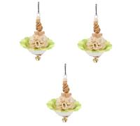 POPETPOP 3pcs Bird Parrots Chewing Hanging Toys Parrot Cage Shredding Toys Birdcage