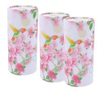 POPETPOP 3Pcs Car Portable Face Tissue Tube Multi-Function Round Paper Box with 50 Sheets Fresh Touch Daily Supply for Car Use