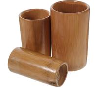 POPETPOP 3pcs Carbonized Bamboo Cupping Cups Set Medium Large XL Reusable Cupping Therapy Tools for Body Massage Foot Spa Wellness