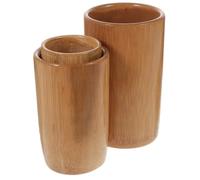 POPETPOP 3pcs Carbonized Bamboo Cupping Set Medium, Large Extra Large Cups for Home Massage Therapy, Reusable Cupping Tools for Back Relief and Relaxation