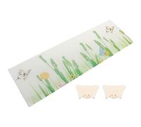 POPETPOP 3pcs Cat Litter Box Anti-splash Guards Flexible Splash Protector with 2 Butterfly Clips for Open-top Cat Toilet Easy-clean Pet Litter Pan Supplies