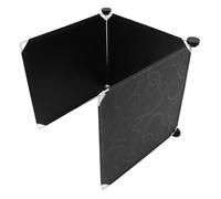 POPETPOP 3pcs Cat Litter Box Enclosure Black Splash Guards with Wear Resistant Pp Plastic Protect Corner Walls from Cat Peeing Suitable for Home Use