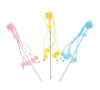 POPETPOP 3pcs Cat Teasing Rods Interactive Cat Toy Self-activity for Indoor s Funny Teasing Sticks Diversion Decorative Pole Toys