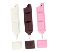 POPETPOP 3pcs Chocolate Shaped Ballpoint Pen Gel Ink Set for Students Office School Supplies Novelty Stationery White Coffee Pink
