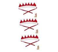 POPETPOP 3pcs Christmas Dog Bow Tie Small Dog Christmas Outfit Pet Decorations Collar Bell Holiday Collar for Cats