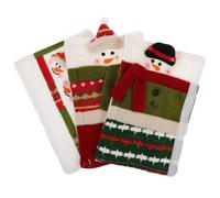 POPETPOP 3pcs Christmas Fridge Handle Covers Set Snowman Fabric Protectors | Holiday Kitchen Decor, Soft Antistatic Fit for Cabinet and Refrigerator Handles, Charming Home Accent