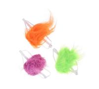 POPETPOP 3Pcs Creative Pet Wig for Dogs Cats Headwear for Festivals Adorable Pet Accessories for Halloween Parties Lightweight Stylish Wig Design