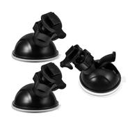 POPETPOP 3pcs Dash Cam Mount Suction Cup Mount with 1/4 Mini Ball Head, Single Lock, Black Plastic, 360° Rotation, for Car Dash Cams the Vehicle